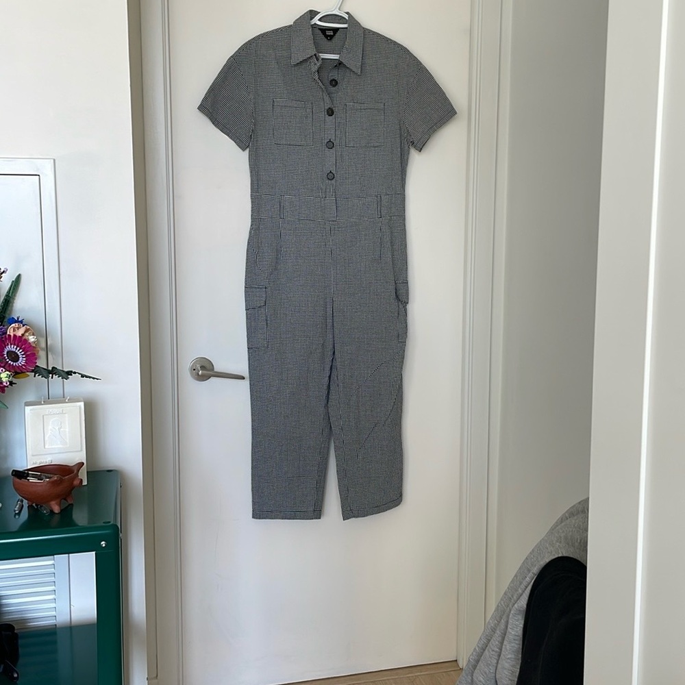 Thing Thing Black and White Gingham Jumpsuit